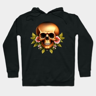 Skull with Nice Flowers Hoodie